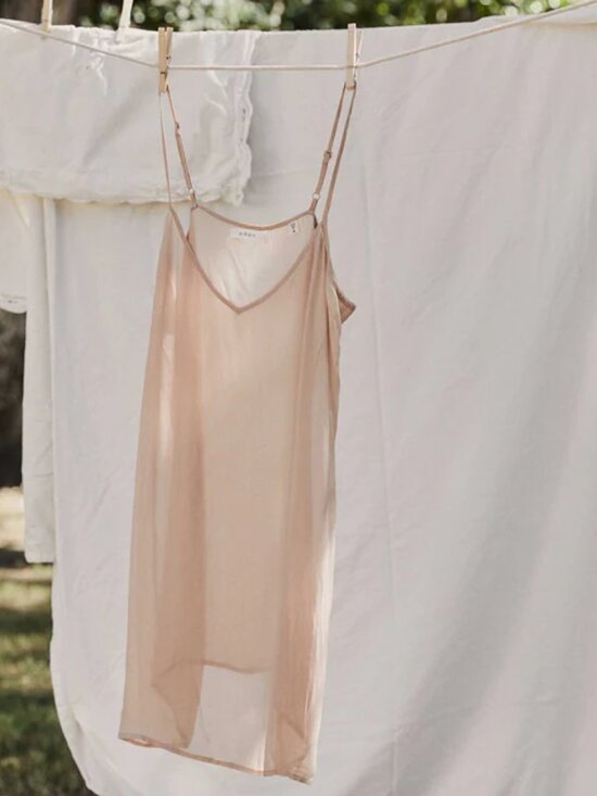 Doen Dresses & Skirts - Doen Short Deep V-Neck Slip in Conch - XXL BNWT